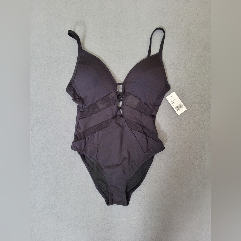 AMAVI Plunge Push Up One Piece Swimsuit- Size Small